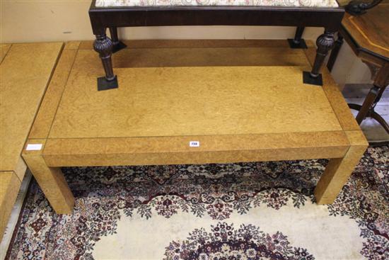 1970s G-plan rectangular burr wood coffee table